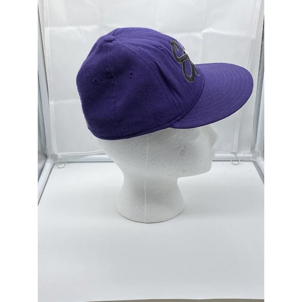 Salem Avalanche Purple Cap Hat Fitted 6 7/8 New Era 5950 Youth Wool Minor League